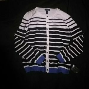 Karen Scott striped cardigan